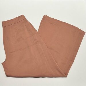 Eileen Fisher Women’s XS Dusty Rose Wide Leg Pants High Rise Pleated Trousers